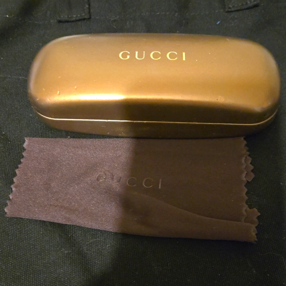 Gucci Gold Sunglasses Case